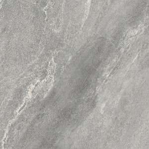 Szara płytka podłogowa t.b.t. o wyglądzie kamienia do użytku wewnętrznego i zewnętrznego.