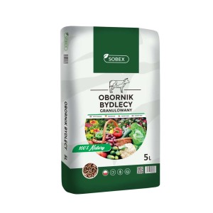 Worek granulowanego obornika bydlęcego Sobex, 5L, do ogrodu.