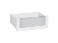 Szuflada biała ze szklanym frontem 75,2 x 25 cm Garderoby/Szafy Modułowe