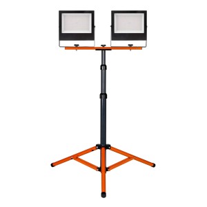Xudo Naświetlacz LED na statywie 2x100W 4500K 20000lm IP65 czarno-pomarańcz.