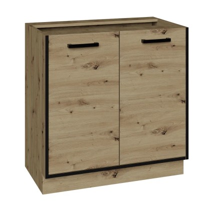 Black and White Style Szafka kuchenna dolna GABRIELA Dąb Artisan 80 cm