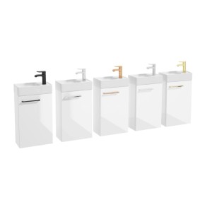 Zestaw Metro szafka i umywalka 40 biały połysk