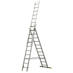 Rozłożona aluminiowa drabina zewnętrzna t.b.t.