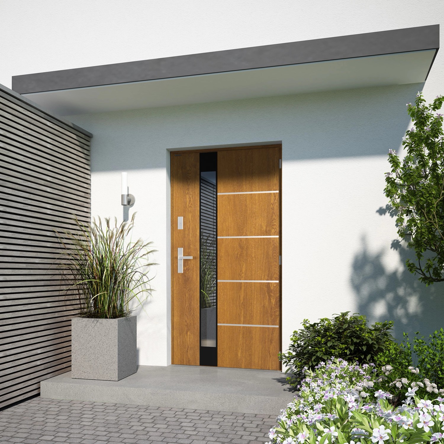 Drzwi zewnętrzne TENDO LUSTRO złoty dąb 90P kupuj w OBI