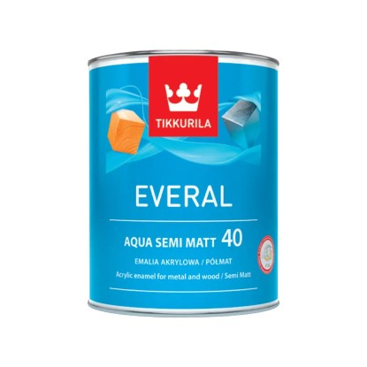 Tikkurila Emalia akrylowa Everal Aqua Semi Matt 40 Baza A 900 ml