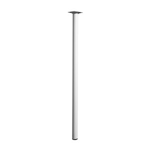 Biała noga do stołu Hettich, Ø 30 mm, wysokość 700 mm, do budowy mebli.