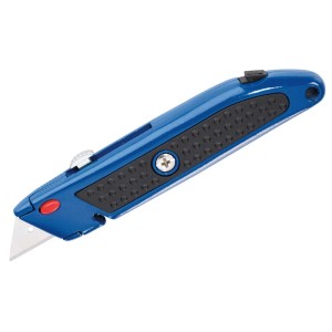 Nóż uniwersalny LUX Classic z ostrzem trapezowym i przecinakiem do kabli.