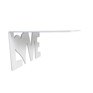 Agas Wspornik do półki Love biały 140 × 180 mm