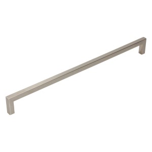 Nowoczesny, kwadratowy uchwyt meblowy ze stali nierdzewnej.