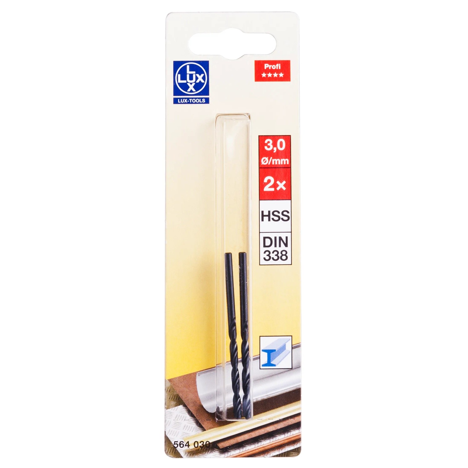 LUX-TOOLS Zestaw wierteł do metalu HSS 3 mm 2 szt.