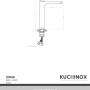 Kuchinox Bateria umywalkowa stojąca nablatowa Dima chrom_2