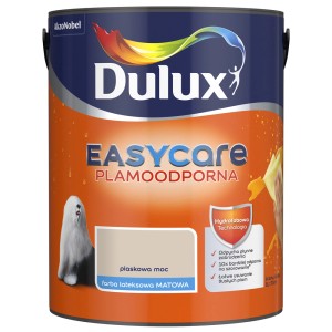 Wiadro farby do ścian Dulux Easycare w kolorze piaskowego beżu. Kolorowe farby do ścian do wnętrz.