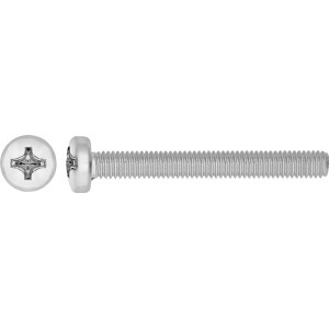 Srebrna wkręt do blachy z rowkiem krzyżowym