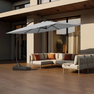 Esti&Esta Parasol ogrodowy SOLANO szary - 300 x 400 cm