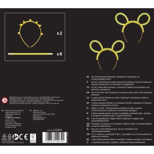 Świetliki GLOW STICKS 2 x opaska do włosów