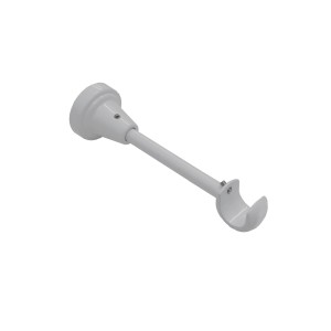 Biały wspornik t.b.t. do karnisza, montowany na ścianie.