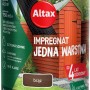 Impregnat do drewna Altax, brązowy, do płotów, domków ogrodowych i pergoli. Ochrona drewna na zewnątrz.