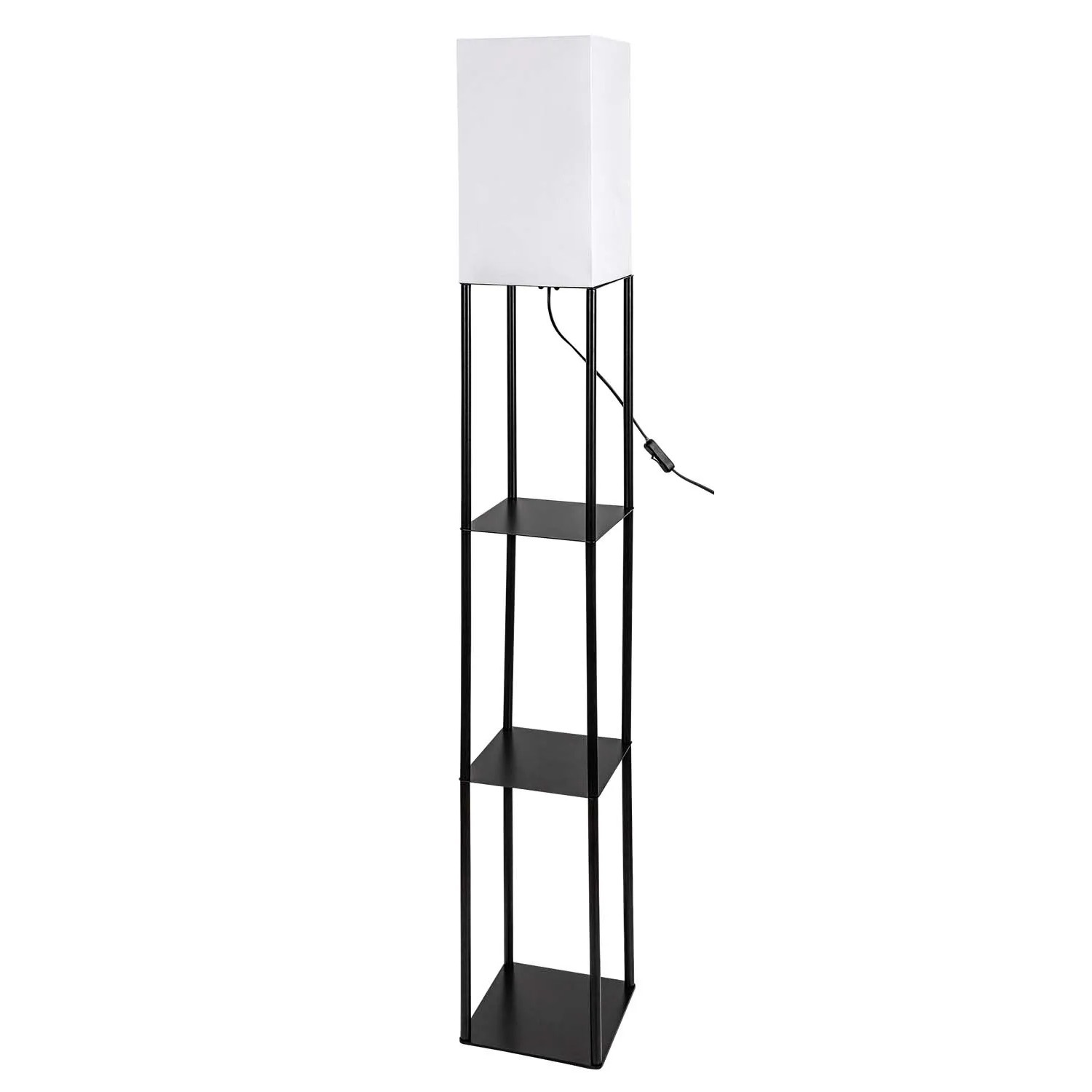 Rabalux Lampa podłogowa BRONN 1xE27 40W czarna klosz matowy