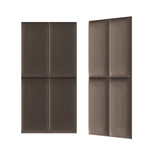 Panele ścienne t.b.t., brązowe, zestaw 2 szt. Tapicerowane panele do wnętrz.