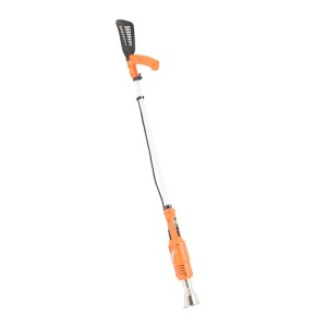 Elektryczny wypalacz chwastów t.b.t. z teleskopowym uchwytem i ergonomicznym uchwytem.