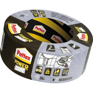 Pattex Power Tape, czarna taśma klejąca, uniwersalna, rolka 50m.