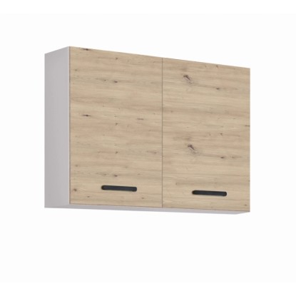 Black and White Style Szafka kuchenna górna MEGAN Dąb Artisan 80 cm