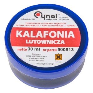 Cynel kalafonia do lutowania, pojemnik 30 ml.