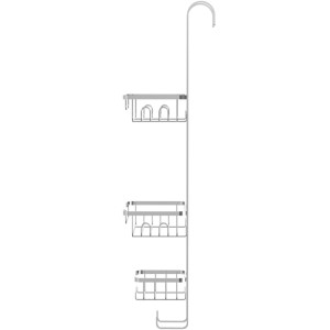 Sepio Półka Nova 3 półki zawieszane srebrna 25x18x63,5