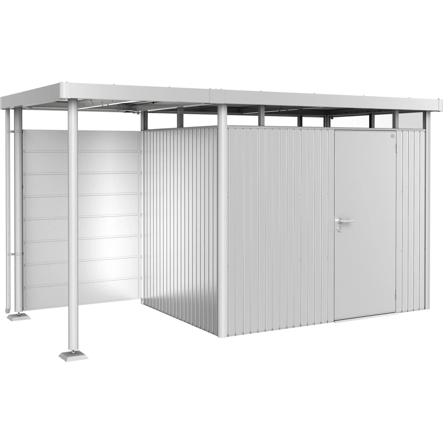 Biohort panel tylny dach boczny H2-H5 srebrny metalik 134 cm x 4 cm x 181 cm
