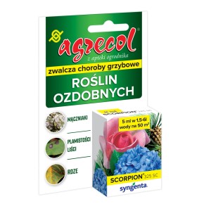 Agrecol Scorpion 325 SC: Środek na choroby grzybowe roślin ozdobnych.