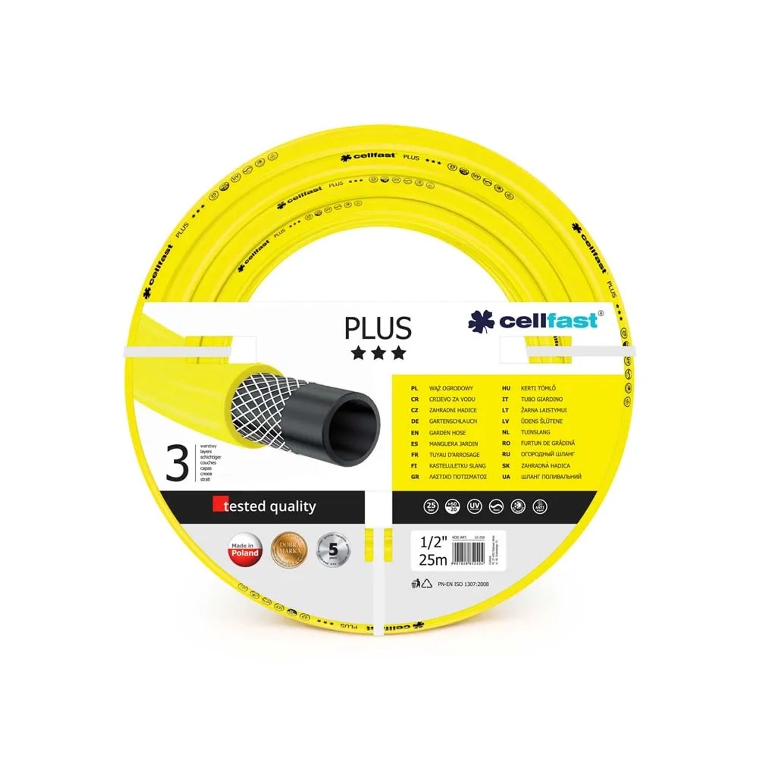 Cellfast Wąż ogrodowy PLUS 13 mm (1/2") 25 m