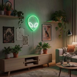 Goldlux Neon LED ALIEN USB-A 8W zasilany bateriami 3xAA