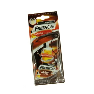 FreshCar "Feel The Night" odświeżacz powietrza do samochodu dla mężczyzn, zapakowany.