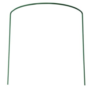 Zielona metalowa podpórka do roślin do doniczek, akcesorium do skrzynek balkonowych.