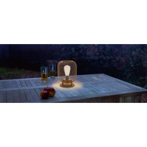 Lampa solarna stojąca na nóżkach wys. max. 68 cm IP44 metalowa brązowa