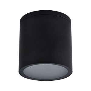 Czarna lampa sufitowa zewnętrzna t.b.t.