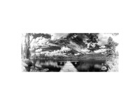 Obraz Canvas BLACK & WHITE LANDSCAPE 60 x 150 cm Obraz Canvas BLACK & WHITE LANDSCAPE 60 x 150 cm