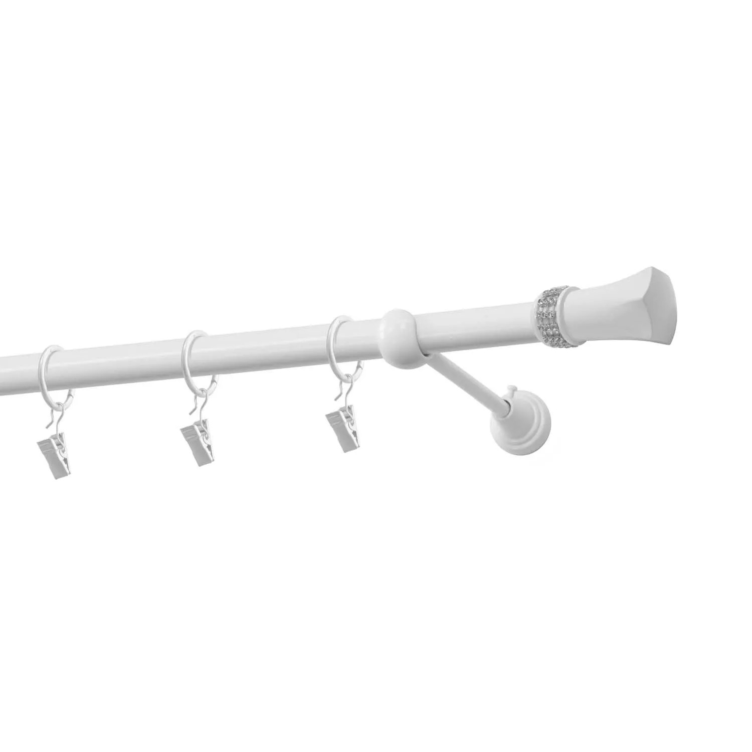 Gardinia Karnisz DIAMENT pojedynczy 19mm 160 cm biały