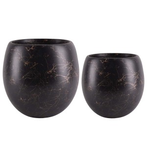 Osłonka Elena czarny marmur komplet 2 szt.