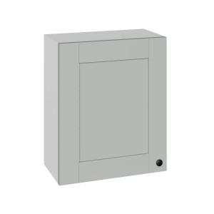 Szafka wisząca z serii mebli kuchennych t.b.t., szary front z efektem ramy.