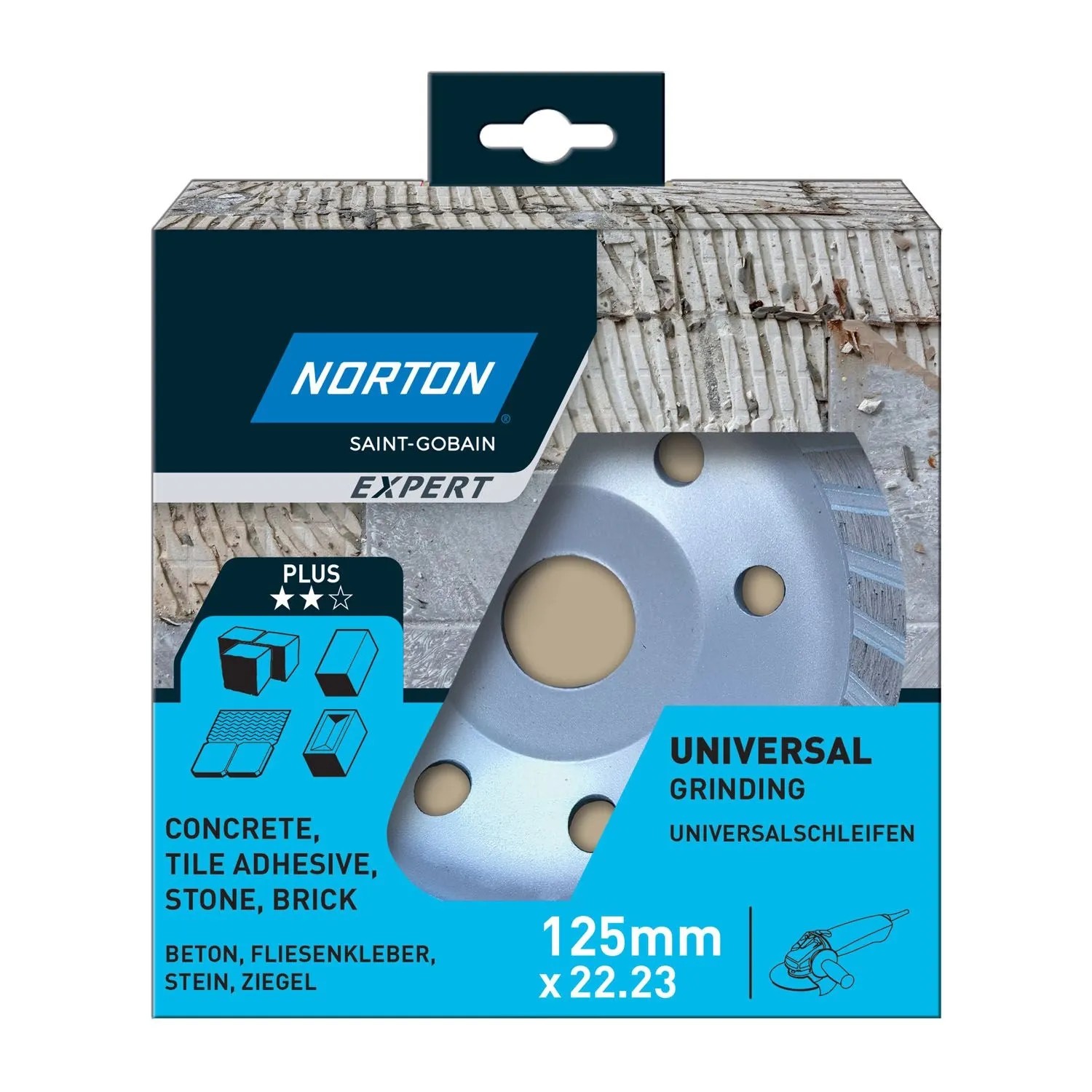 Norton Głowica szlifująca diamentowa jet 125 x 22,23 mm