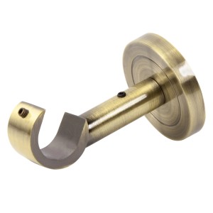 Mosiężny wspornik ścienny do karniszy do mocowania zasłon.