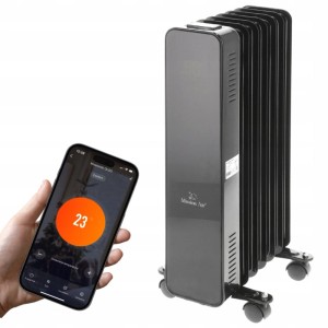 Mission Air Grzejnik olejowy Oslo czarny WiFi 1500W