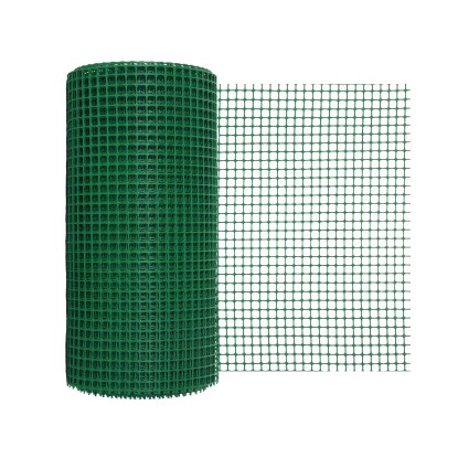Siatka plastikowa 340 g/m2 ocz. 15 x 15 mm, zielona - 0,5 x 5 m