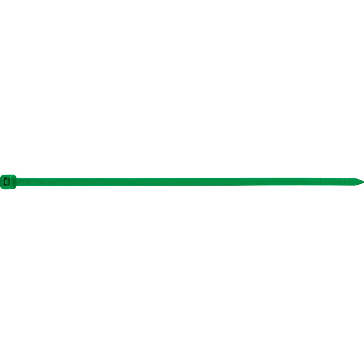 Zielona opaska kablowa, 150 mm, 100 sztuk, do łączenia kabli i przewodów.