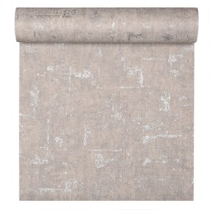 Rolka beżowej tapety z abstrakcyjnym wzorem do dekoracji ścian.