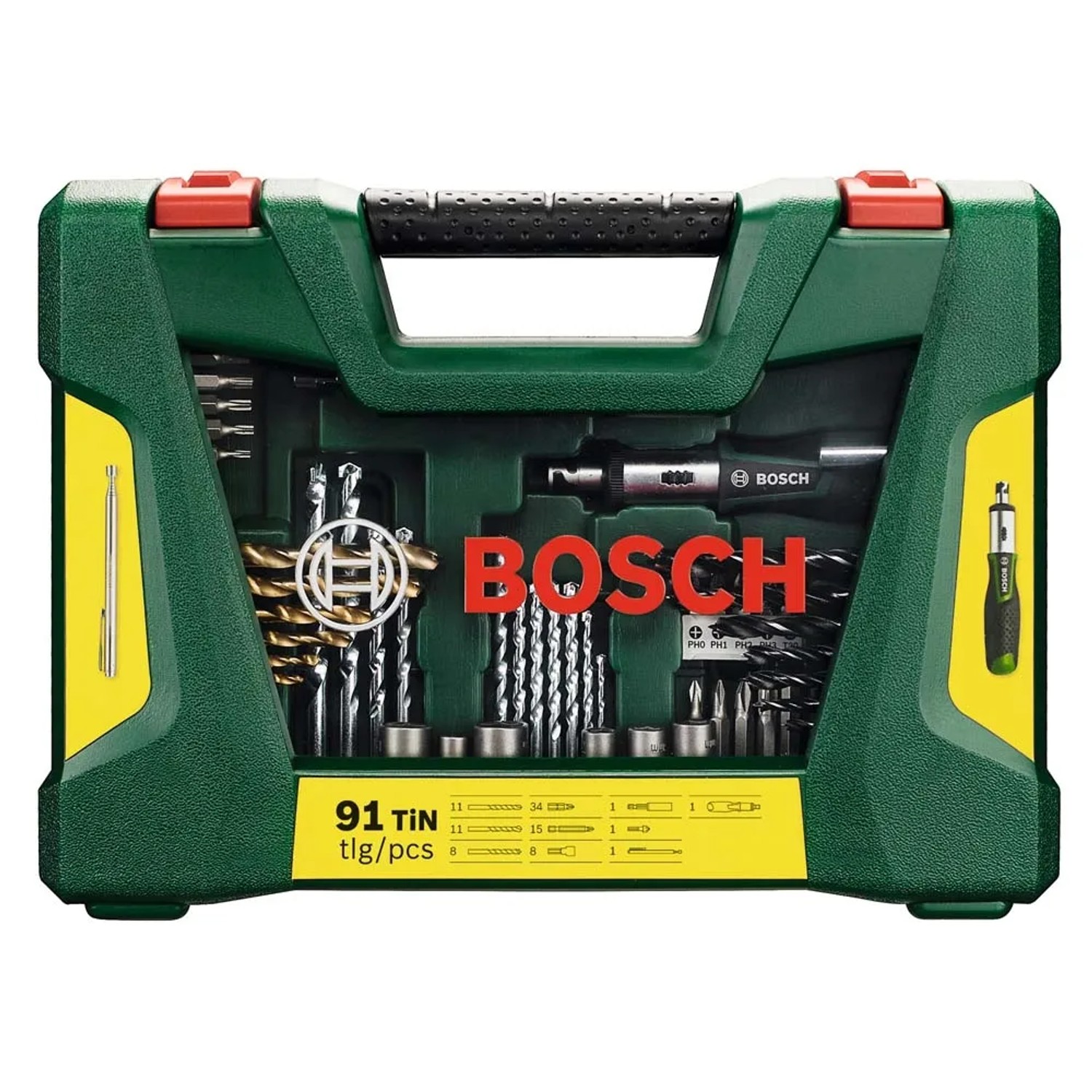 Bosch Zestaw bitów i wierteł Titanium 91-częściowy