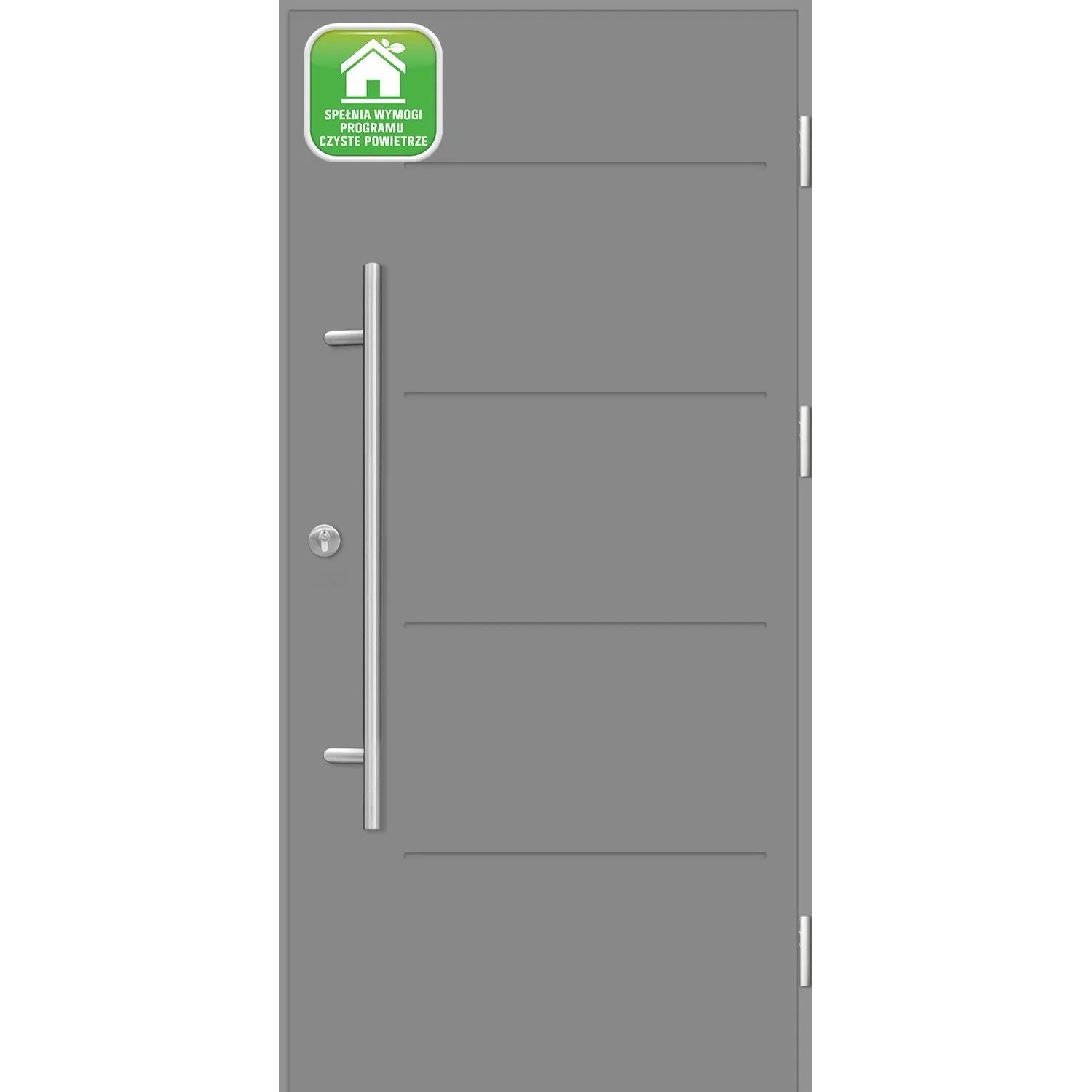 Splendoor Drzwi zewnętrzne Ledro szary 90P