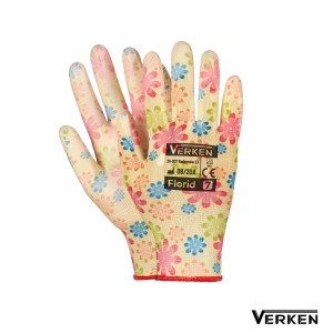 Rękawice ogrodowe t.b.t. we wzory kwiatowe.
