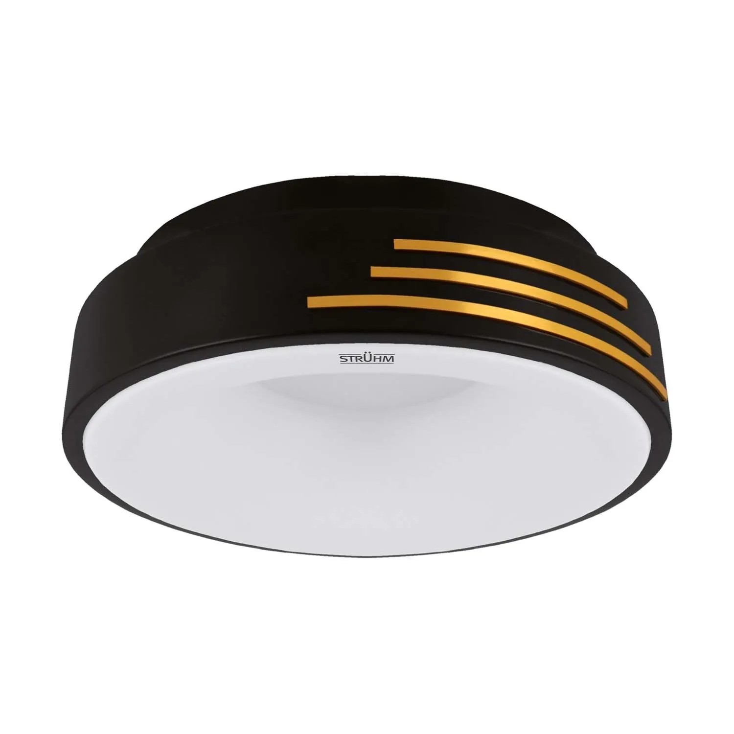 Struhm Plafon okrągły LIBRUS LED C 24W 4200K 1670lm śr. 38cm czarny/złoty